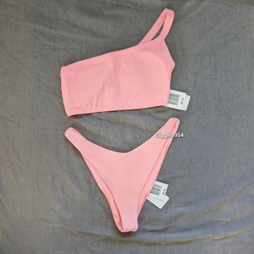 L*Space Axel Cabana Bikini Set Crystal Pink Rib